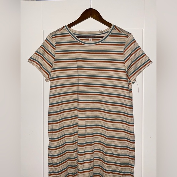 NEW Toad & Co Windmere II Striped Organic Cotton Mini Dress Women L Beachy - Picture 4 of 8